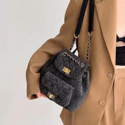 小香風菱格鏈條雙肩包女韓版簡約百搭時尚迷你軟皮小背包-時尚箱包 歷史價格詳細信息