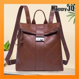 後背包雙肩包手提包簡約復古素色仿真皮包包菱格紋通勤上班包-棕/黑【AAA3883】 價格比較,價格查詢,歷史價格詳細信息