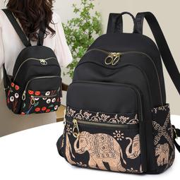 《愛網購》~TB12162~時尚印花女士雙肩包大容量韓版休閒通勤背包中老年旅行小書包外出包收納包休閒包旅行包 歷史價格詳細信息