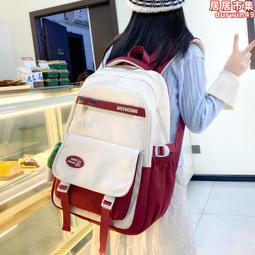 韓版書包新款學院風上課補課通勤背包大容量多功能防潑水雙肩包 歷史價格詳細信息