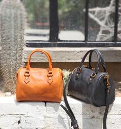 『皮皮創』原創設計手作真皮波士頓包。法式復古頭層植鞣牛皮斜背包高級質感通勤側背包 大容量簡約百搭鬆弛休閒真皮手提單肩包 歷史價格詳細信息