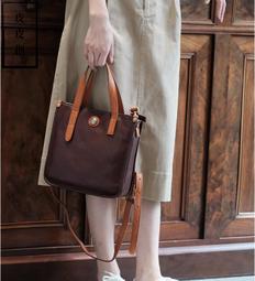 『皮皮創』原創設計手作真皮托特包。法式復古頭層植鞣牛皮斜背包高級質感通勤側背包 大容量簡約百搭真皮單肩包 歷史價格詳細信息