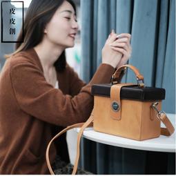 『皮皮創』原創設計手作真皮盒子包。復古小眾頭層植鞣牛皮醫生包挺括立體真皮相機包性別模糊男女通用個性時尚真皮斜背包 歷史價格詳細信息