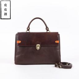 『皮皮創』原創設計手作真皮公事包。日系簡約大容量頭層植鞣牛皮通勤電腦包高級質感真皮手提單肩斜背包 歷史價格詳細信息
