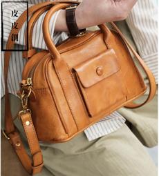 頭層牛皮迷你貝殻包女手提包2024新款潮單肩斜挎包時尚小包包（大件選宅配）-李李 韓國女裝 歷史價格詳細信息