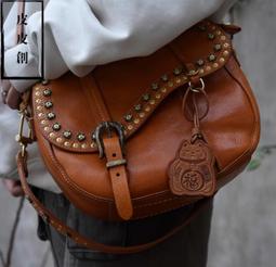 進口植鞣頭層牛皮復古時尚質感生包包女手提單肩斜挎小眾夾子包 歷史價格詳細信息