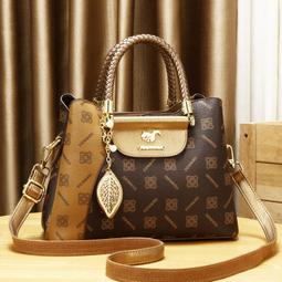 『購物趣』女士大容量斜挎包新款手提包時尚百搭洋氣單肩包休閒包外出包收納包旅行包~SD16085 歷史價格詳細信息