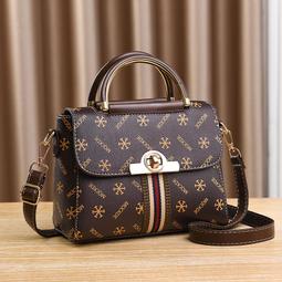 ６９９免運丶女包新款時尚印花手提包大容量中年單肩斜挎包潮休閒包外出包收納包側背包斜背包丶SD00912 歷史價格詳細信息