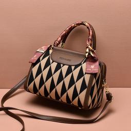 ６９９免運丷大容量波士頓手提單肩斜挎包中年媽媽包包女收納包休閒包外出包旅行包丷SF10207 歷史價格詳細信息