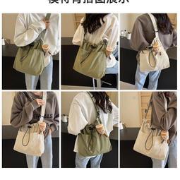 水桶抽繩揹包帆布男牛仔大容量行李戶外旅行登山書包束口袋雙肩包 歷史價格詳細信息