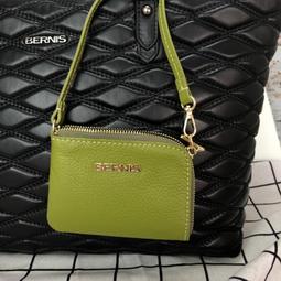 貝爾尼斯｛BERNIS}荔枝紋牛皮/方塊夾心拉鍊小方包 歷史價格詳細信息