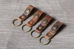 {現貨供應} 新品 J-031 復古瘋馬皮大容量搭扣鑰匙包男士腰掛真皮鎖匙包頭層牛皮多功能車鑰匙扣 通用家車兩用鎖匙包 歷史價格詳細信息