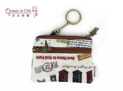 白鳥奈子精品舖  鑰匙圈零錢包 防水布包 台灣製造 皇后與貓 Queen & Cat 黑栗子貓頭鷹  滿千免運費 歷史價格詳細信息