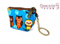白鳥奈子精品舖  鑰匙圈零錢包 防水布包 台灣製造 皇后與貓 Queen & Cat 黑栗子貓頭鷹  滿千免運費 歷史價格詳細信息