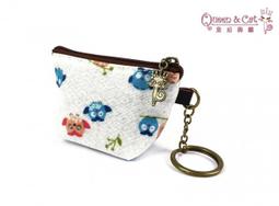 白鳥奈子精品舖  鑰匙圈零錢包 防水布包 台灣製造 皇后與貓 Queen & Cat 黑栗子貓頭鷹  滿千免運費 歷史價格詳細信息
