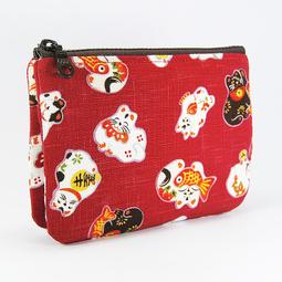 三層零錢包 素色碎花帆布藝挽手拿零錢包女三層拉鍊卡駕照證件鑰匙硬幣包小號 T1F4 歷史價格詳細信息