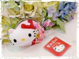 Hello Kitty 珠扣 口金 零錢包 棉質 Sanrio日本正版 歷史價格詳細信息