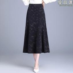2024春季新款半身裙時尚長裙高腰性感開叉牛仔A字裙 歷史價格詳細信息