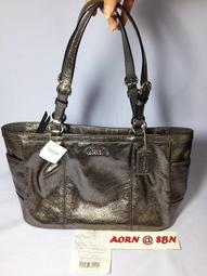 [全新Coach] 金属色澤皮革手提包METALLIC LEATHER GALLERY TOTE 歷史價格詳細信息