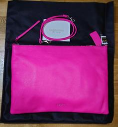 COACH桃紅鉚釘全皮鍊帶頸掛斜背方型卡夾零錢小廢包 歷史價格詳細信息