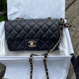 CHANEL 新款CHANEL mini 22 菱格紋縫線閃亮小牛皮銀扣肩背包 (灰色) 歷史價格詳細信息