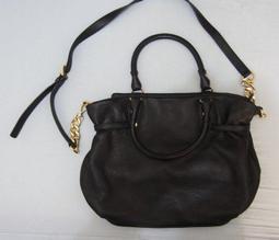 全新 Michael Kors BRILEY 系列 寬背帶馬鞍包 斜背包 黑滿版銀標 小evelyne 歷史價格詳細信息