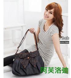 NaRaYa娜莱雅曼谷包牛仔系列蝴蝶結牛仔包蕾絲牛仔水餃包~保證正品 歷史價格詳細信息