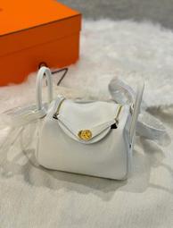 「JL精品代購」台灣現貨????愛馬仕Hermes mini Lindy新白色金釦 價格比較,價格查詢,歷史價格詳細信息