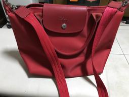 Longchamp棗紅色真皮 手提包（真品） 歷史價格詳細信息