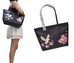 ~雪黛屋~COACH 托特包國際正版保證可手提可肩背斜側背進口防水防刮皮革材質可A4資夾 F27348 黑灰 歷史價格詳細信息