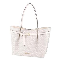 【W小舖】MICHAEL KORS MK 白色老花防刮PVC皮革 托特包 肩背包 側背包 手提包~M50933 歷史價格詳細信息