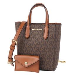 【W小舖】MICHAEL KORS MK 深咖啡色防刮PVC皮革 托特包 肩背包 側背包 手提包 嘴唇包~M58147 歷史價格詳細信息