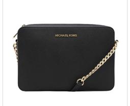 MICHAEL KORS JET SET 毛布皮革鑰匙卡片零錢包.黑/白 歷史價格詳細信息
