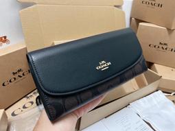 全新????????100%正品COACH實拍 老花黑男短夾（無零錢袋 歷史價格詳細信息