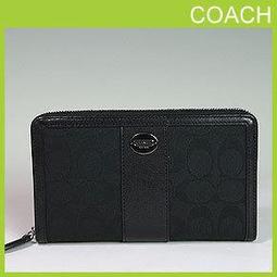 賠本出清~coach 50194 黑色c logo皮革釋邊拉鍊長夾2680含運 價格比較,價格查詢,歷史價格詳細信息