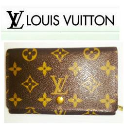 (已售勿標)Louis Vuitton 路易威登 LV經典多功能證件信用卡紙鈔寬版3頁式中夾傳統花紋真品 歷史價格詳細信息