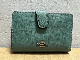 COACH 美國購入真品 附購買證明 香檳金 皮革壓紋金屬旋轉扣 中夾 歷史價格詳細信息