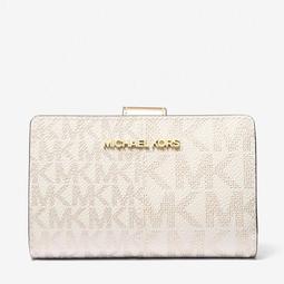 【W小舖】MICHAEL KORS MK 老花防刮PVC皮革 三折短夾 皮夾 短夾 錢包~M37070 歷史價格詳細信息