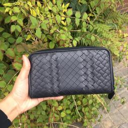 BOTTEGA VENETA 小羊皮拉鏈零錢包/卡夾(黑色) 258468 V001N 1000 歷史價格詳細信息