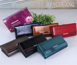 鱷魚紋真皮長夾 精緻盒裝皮夾 時尚真皮男夾女夾 歐美熱銷 歷史價格詳細信息