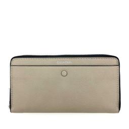 【W小舖】Calvin Klein CK 深咖啡色 防刮PVC皮革 拉鍊長夾 手拿包皮夾 長夾 錢包~C61284 歷史價格詳細信息