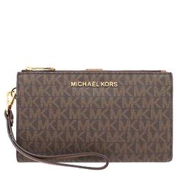 【W小舖】MICHAEL KORS MK 深咖啡色防刮PVC皮革 托特包 肩背包 側背包 手提包 嘴唇包~M58147 歷史價格詳細信息