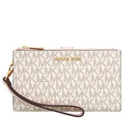 【W小舖】MICHAEL KORS MK 白色老花防刮PVC皮革 托特包 肩背包 側背包 手提包~M50933 歷史價格詳細信息