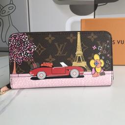 LV 路易威登 Zippy Coin Purse 零錢包 粉色 粒面小牛皮 夏日藍短夾 女款 M80408 歷史價格詳細信息