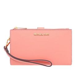 【W小舖】MICHAEL KORS MK 粉色 防刮PVC皮革 長夾 手機包 皮夾 手拿包~M95846 歷史價格詳細信息