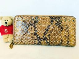 【二手現貨】Michael Kors 圓形MK牛皮雙面釦式中長夾 MK 浮雕LOGO 黑色 Wallet 皮夾（免運費） 歷史價格詳細信息