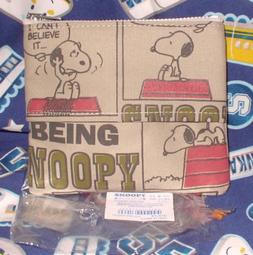 日版﹝限定﹞※SNOOPY and his friends史努比※【乳白色深藍-棉混紡造型】拉鍊式長皮夾 歷史價格詳細信息