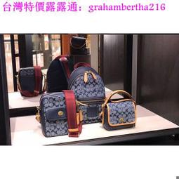 COACH 新款牛仔布釦式中夾單寧黑贈紙盒紙袋 歷史價格詳細信息