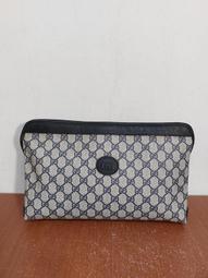 義大利製 Gucci GG logo 老花 真皮 古著 腋下包 手拿包 歷史價格詳細信息