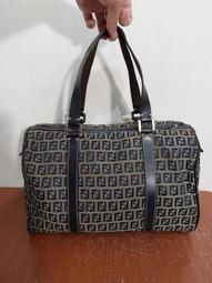 FENDI FF Logo 帆布拼牛皮對角設計手拿包(深藍色) 7VA491 ASIC F1O97 歷史價格詳細信息